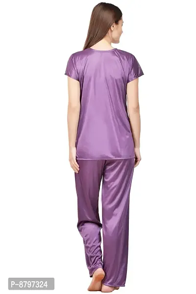 Beautiful Silky Satin Top And Pyjama Set For Women-thumb4