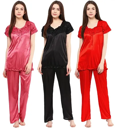 Set Of 3 Night Suit Set For Women