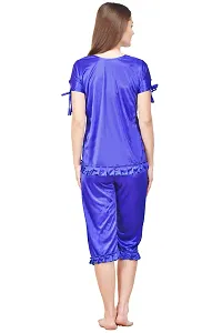 Beautiful Silky Satin Top And Capri For Women Set For Women-thumb3