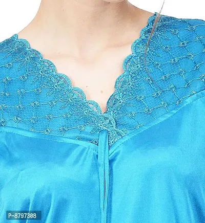 Beautiful Silky Satin Top And Pyjama Set For Women-thumb5