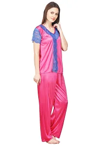 Beautiful Silky Satin Top And Pyjama Set For Women-thumb1