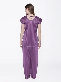 Beautiful Silky Satin Top And Pyjama Set For Women-thumb3