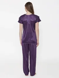 Beautiful Silky Satin Top And Pyjama Set For Women-thumb3