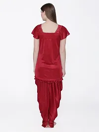 Beautiful Silky Satin Top And Pyjama Set For Women-thumb3