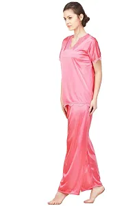 Beautiful Silky Satin Top And Pyjama Set For Women-thumb2