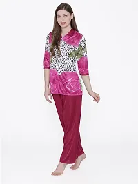 Contemporary Multicoloured Satin Printed Co-Ords Set For Women-thumb3