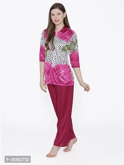 Contemporary Multicoloured Satin Printed Co-Ords Set For Women-thumb4