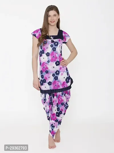 Contemporary Multicoloured Satin Printed Co-Ords Set For Women-thumb2