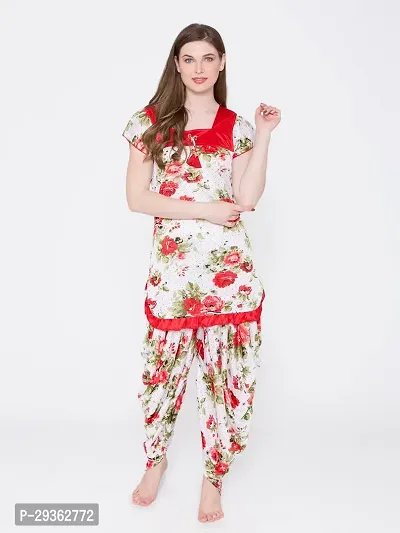 Contemporary Multicoloured Satin Printed Co-Ords Set For Women-thumb2