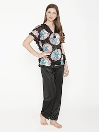 Contemporary Multicoloured Satin Printed Co-Ords Set For Women-thumb1