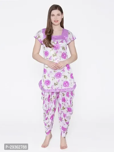 Contemporary Multicoloured Satin Printed Co-Ords Set For Women-thumb2