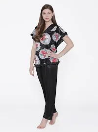 Contemporary Multicoloured Satin Printed Co-Ords Set For Women-thumb1