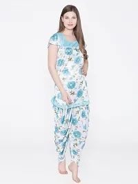 Contemporary Multicoloured Satin Printed Co-Ords Set For Women-thumb2