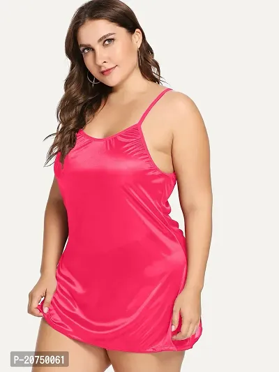 Satin Adjustable Strap Cami Babydoll-thumb4