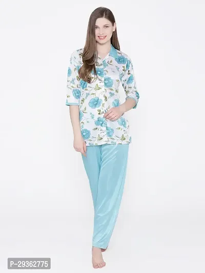 Contemporary Multicoloured Satin Printed Co-Ords Set For Women