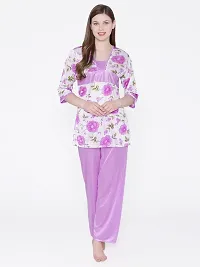 Contemporary Multicoloured Satin Printed Co-Ords Set For Women-thumb1