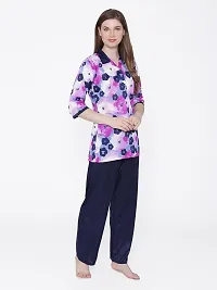 Contemporary Multicoloured Satin Printed Co-Ords Set For Women-thumb1