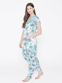 Contemporary Multicoloured Satin Printed Co-Ords Set For Women-thumb3