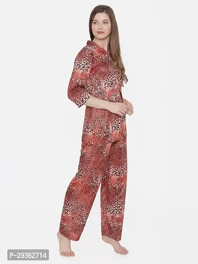 Contemporary Multicoloured Satin Printed Co-Ords Set For Women-thumb4