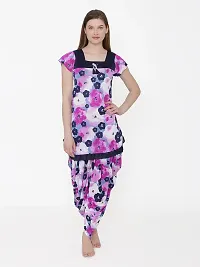 Contemporary Multicoloured Satin Printed Co-Ords Set For Women-thumb2