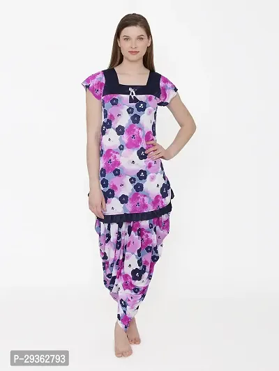 Contemporary Multicoloured Satin Printed Co-Ords Set For Women-thumb3