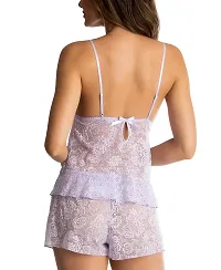 All Over Sheer Lace Cami Shorts Babydoll-thumb1