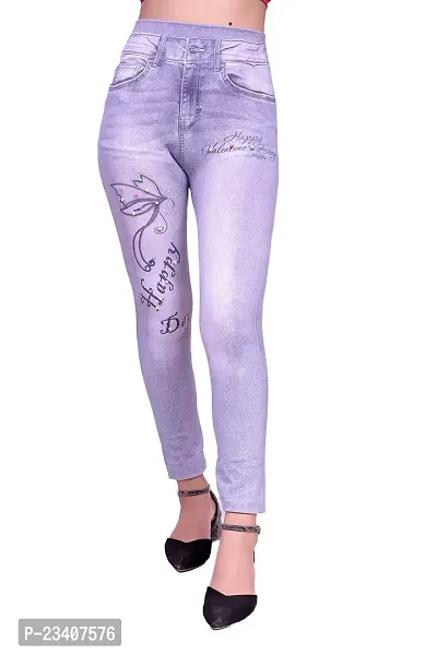 Jeans and Jegging for Women and Girl HAPPYDAY Grey Print-thumb0