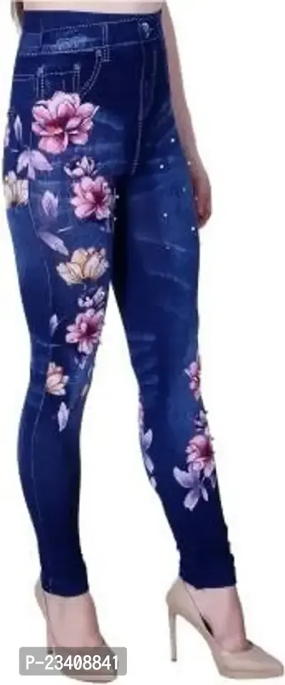 Jeans and Jegging for Women and Girl MOTI Maron Flower Print-thumb2