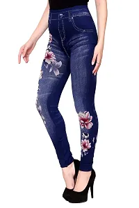 Jeans and Jegging for Women and Girl Marron Flower PRINT28-thumb2