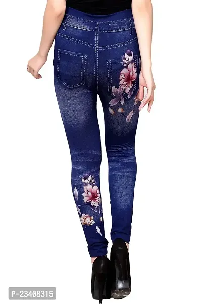 Jeans and Jegging for Women and Girl Marron Flower PRINT28-thumb2