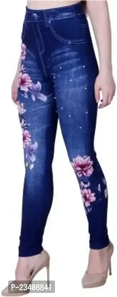 Jeans and Jegging for Women and Girl MOTI Maron Flower Print-thumb3