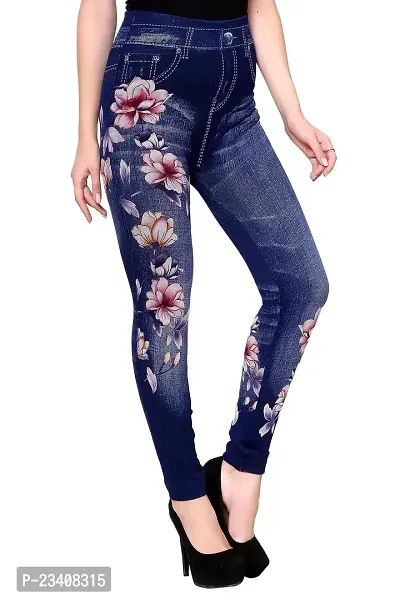 Jeans and Jegging for Women and Girl Marron Flower PRINT28-thumb4