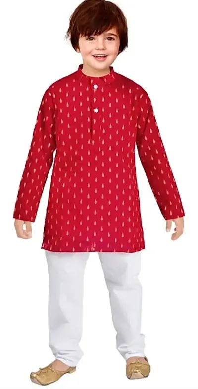 Nazrana Cotton Blend Boy's Casual Kurta and Pyjama Set