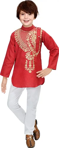 Nazrana Cotton Blend Boys Festive & Party Kurta and Pyjama Set