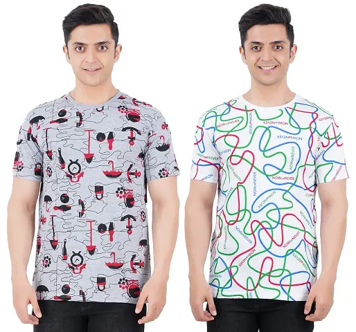 Fancy T-shirts for Men Pack Of 2