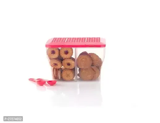 Useful Plastic Transparent Airtight Storage Containers with 2 Spoons