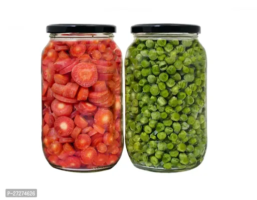 Useful Airtight Glass Jars with Lids- Pack of 2-thumb0