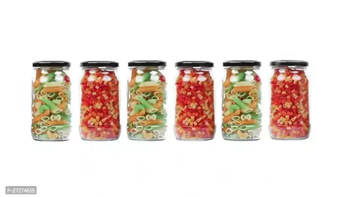 Useful Airtight Glass Jars with Lids- Pack of 6-thumb0