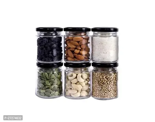 Useful Airtight Glass Jars with Lids- Pack of 6-thumb0