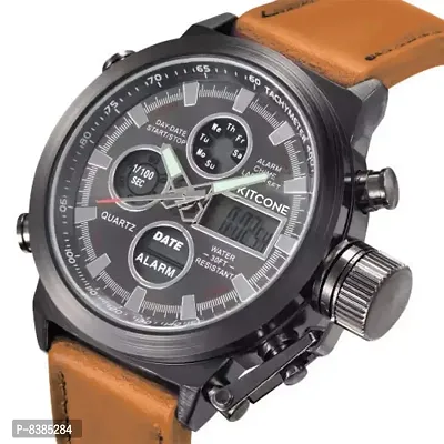 Buy Micacchi Analogue Digital Men s Watch multicolored Dial Brown Colored Strap Online In India At Discounted Prices