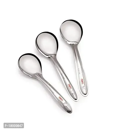 Roop'S Serving Spoon 3 Pc Set, Silver-thumb2