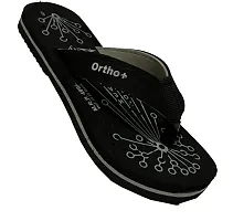 Elegant Black EVA Self Design Fashion Flats For Women-thumb2