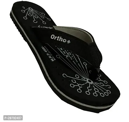 Elegant Black EVA Self Design Fashion Flats For Women-thumb3