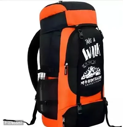 Stylish Orange Nylon Hiking Backpack For Men