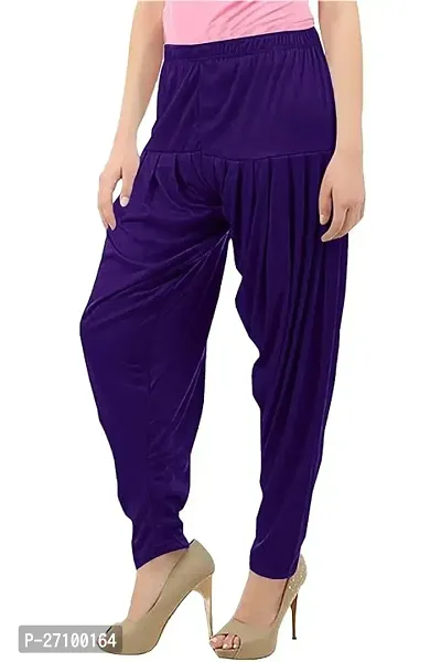 Fabulous Purple Cotton Viscose Solid Salwars For Women