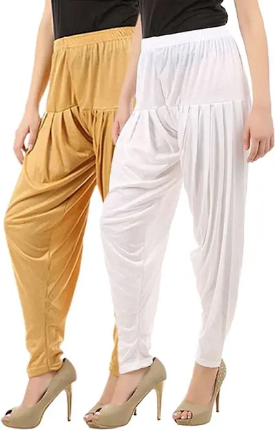 Stylish Cotton Solid Salwar - Pack of 2