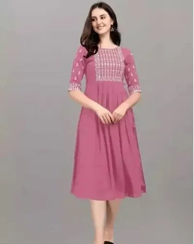 Stylish Straight Rayon Kurti For Women