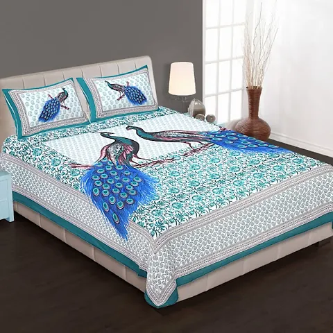 Cotton Printed Bedsheet With 2 Pillow Covers