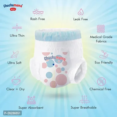 Chuchumama Baby Diaper Pants (Size M - 50 Counts) + FREE Chuchumama Baby Wipes 80 Sheets Per Pack-thumb3