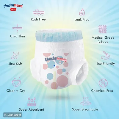 Chuchumama Baby Diaper Pants (Size L - 50 Counts) + FREE Chuchumama Baby Wipes 80 Sheets Per Pack-thumb3